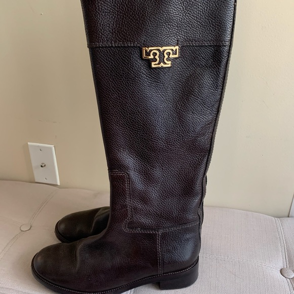 Tory Burch Dark Brown Riding Boots - Picture 4 of 6